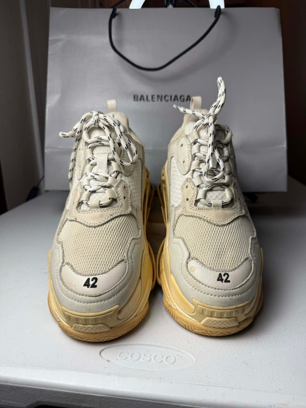 BALENCIAGA TRIPPLE S SNEAKERS WHITE 42 (9 US) IN EXCELLENT CONDITION!! - Picture 13 of 13